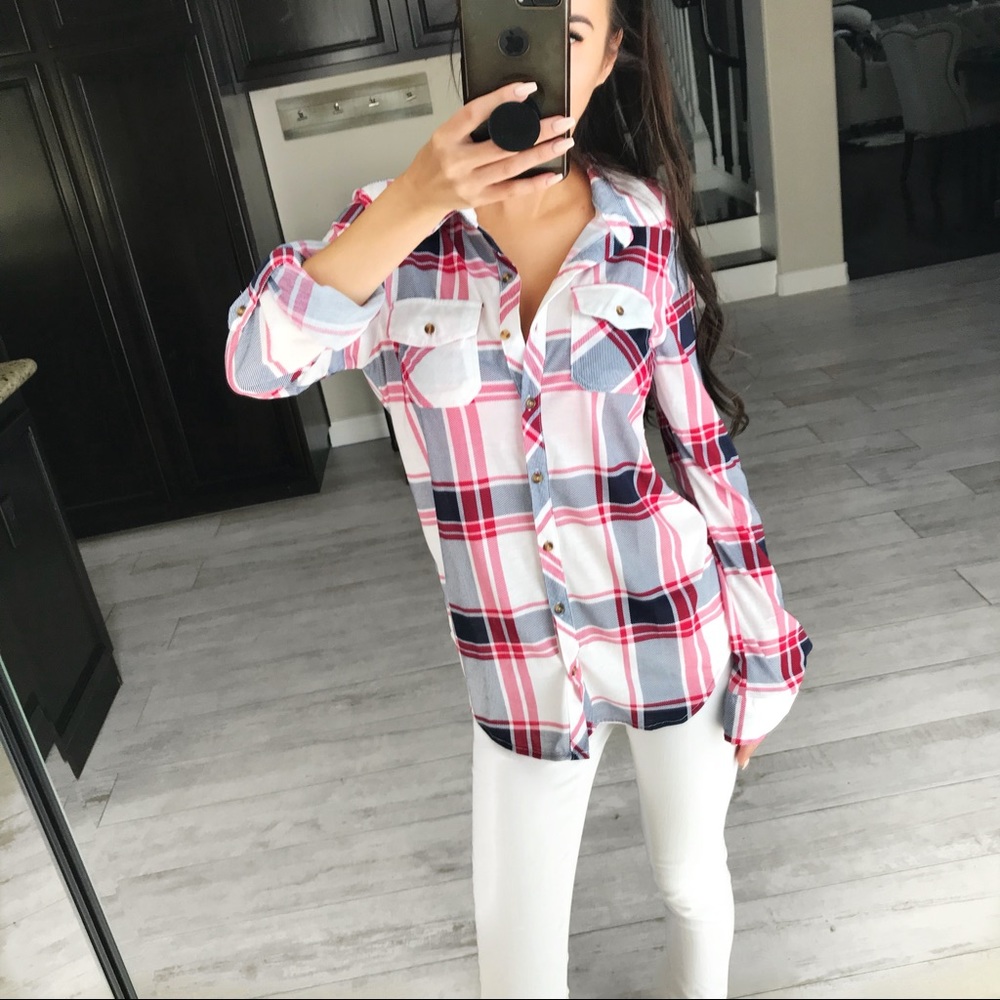 🚫SOLD🚫LAST//AMERICA Button Down - Picture 2 of 5
